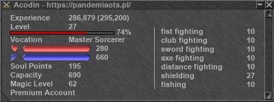 Signature for player Acodin