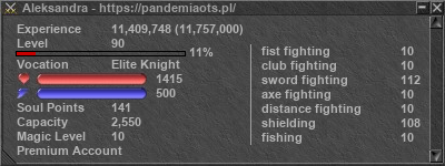 Signature for player Aleksandra