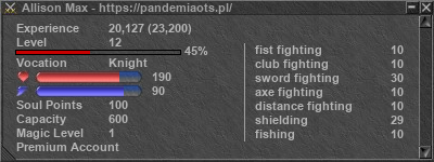 Signature for player Allison Max