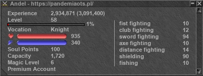 Signature for player Andel