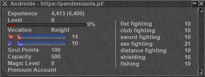 Signature for player Androide