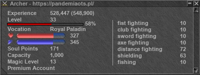 Signature for player Archer