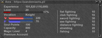 Signature for player Arex