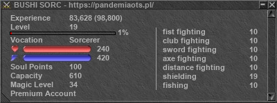 Signature for player BUSHI SORC