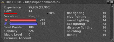 Signature for player BUSHIDOS