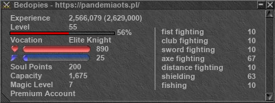 Signature for player Bedopies