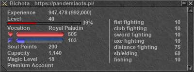 Signature for player Bichota