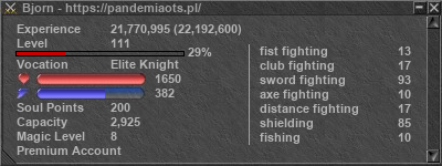 Signature for player Bjorn