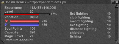 Signature for player Boski Heniek