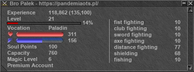 Signature for player Bro Palek