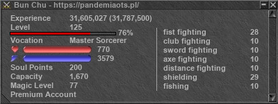 Signature for player Bun Chu