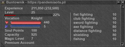 Signature for player Buntownik