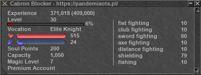 Signature for player Cabron Blocker