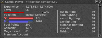 Signature for player Casual Player