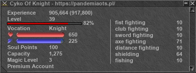 Signature for player Cyko Of Knight