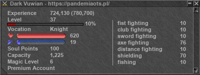 Signature for player Dark Vuwian