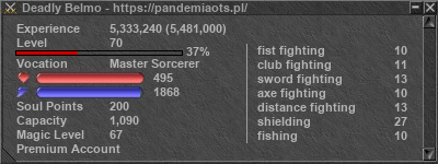 Signature for player Deadly Belmo