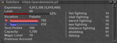 Signature for player Debilizm