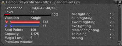 Signature for player Demon Slayer Michal