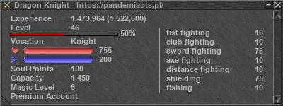 Signature for player Dragon Knight