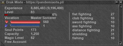 Signature for player Drak Miste