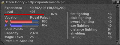 Signature for player Dzen Dobry