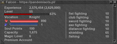 Signature for player Falcon