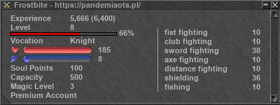 Signature for player Frostbite