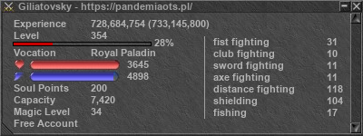 Signature for player Giliatovsky