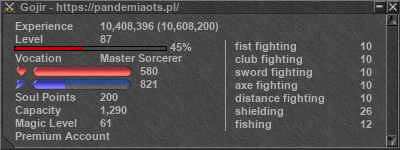 Signature for player Gojir