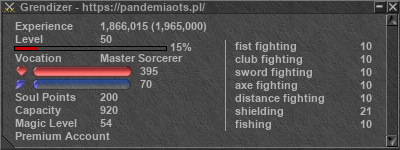 Signature for player Grendizer