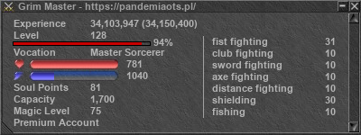 Signature for player Grim Master