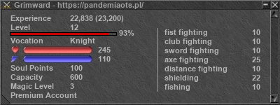 Signature for player Grimward