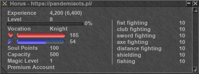 Signature for player Horus