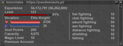 Signature for player Inmortales