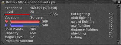 Signature for player Itexin