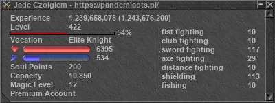 Signature for player Jade Czolgiem