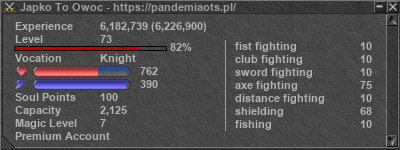 Signature for player Japko To Owoc