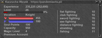 Signature for player Kaczucha Wpysk