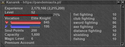 Signature for player Kanarek