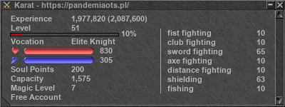 Signature for player Karat