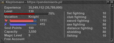 Signature for player Kleptomann