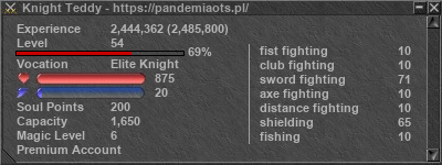 Signature for player Knight Teddy