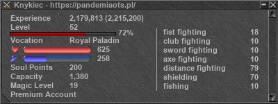 Signature for player Knykiec