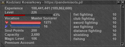 Signature for player Kodziarz Kosiarkowy