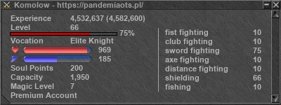 Signature for player Komolow