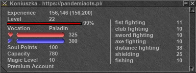 Signature for player Koniuszka