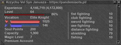 Signature for player Krzychu Vel Syn Janusza