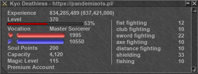 Signature for player Kyo Deathless