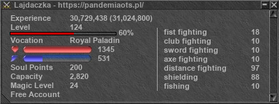 Signature for player Lajdaczka